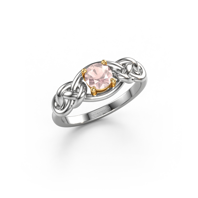 Bild von Ring Zoe 585 Weißgold Morganit Champagner 5 mm