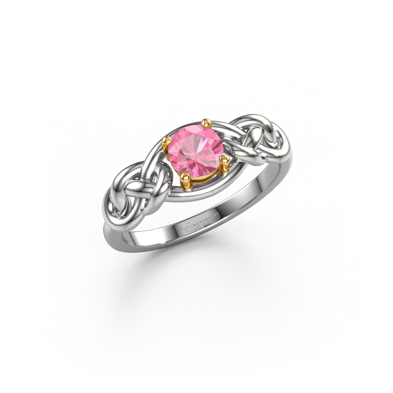 Bild von Ring Zoe 585 Weißgold Pink Saphir 5 mm