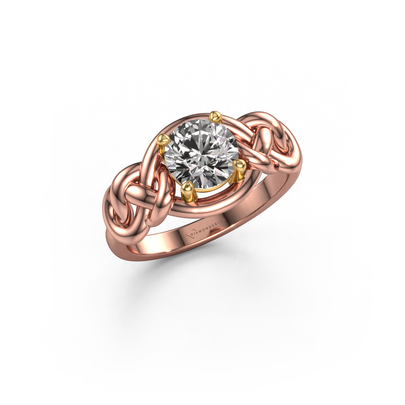 Image of Ring Zoe 585 rose gold Diamond 1.00 crt