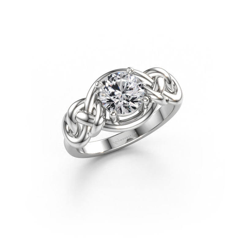 Immagine di Anello Zoe 585 oro bianco Diamante lab grown 1.00 crt