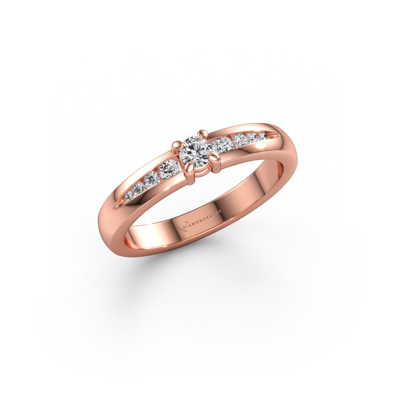 Immagine di Anello di fidanzamento Zohra 585 oro rosa Diamante lab grown 0.233 crt