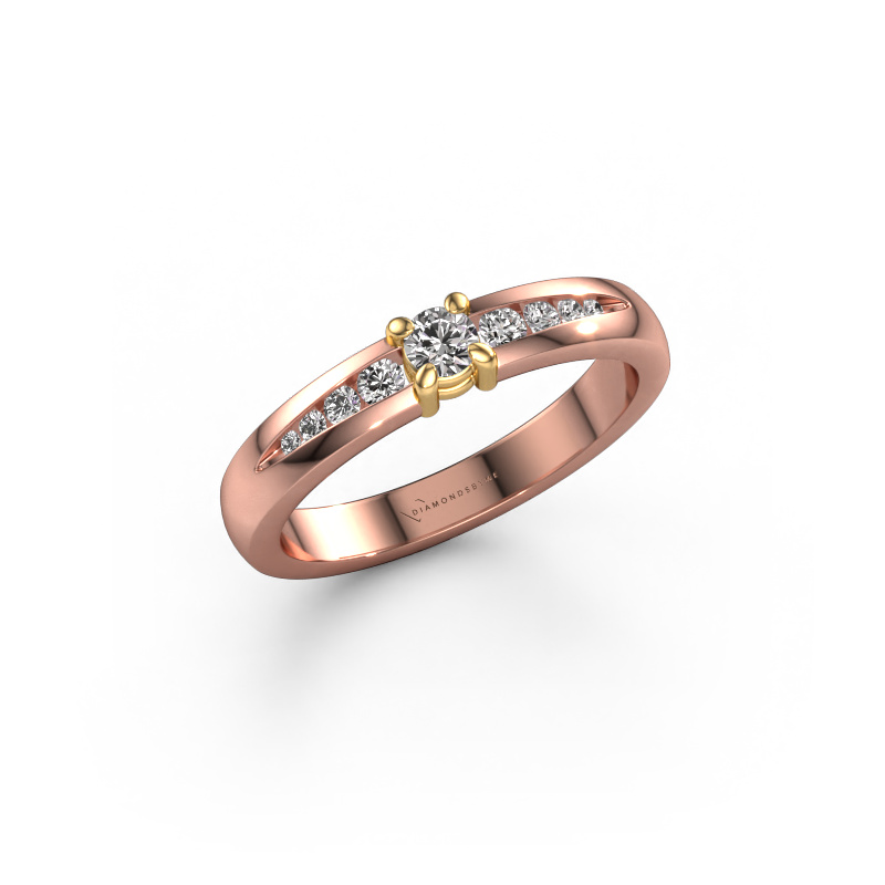 Image of Engagement ring Zohra 585 rose gold Diamond 0.233 crt