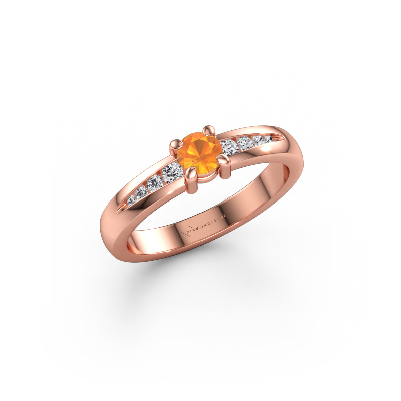 Bild av Förlovningsring Zohra 585 roséguld Citrin 4 mm