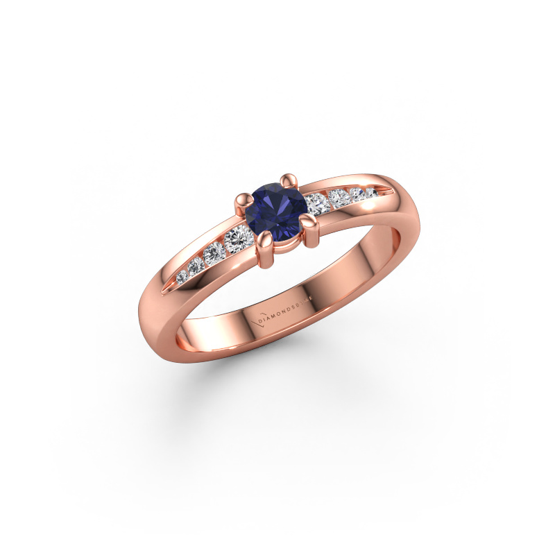 Bild av Förlovningsring Zohra 585 roséguld Safir 4 mm