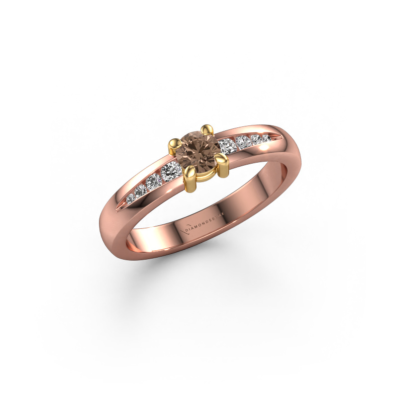Bild von Verlobungsring Zohra 585 Roségold Braun Diamant 0.383 crt