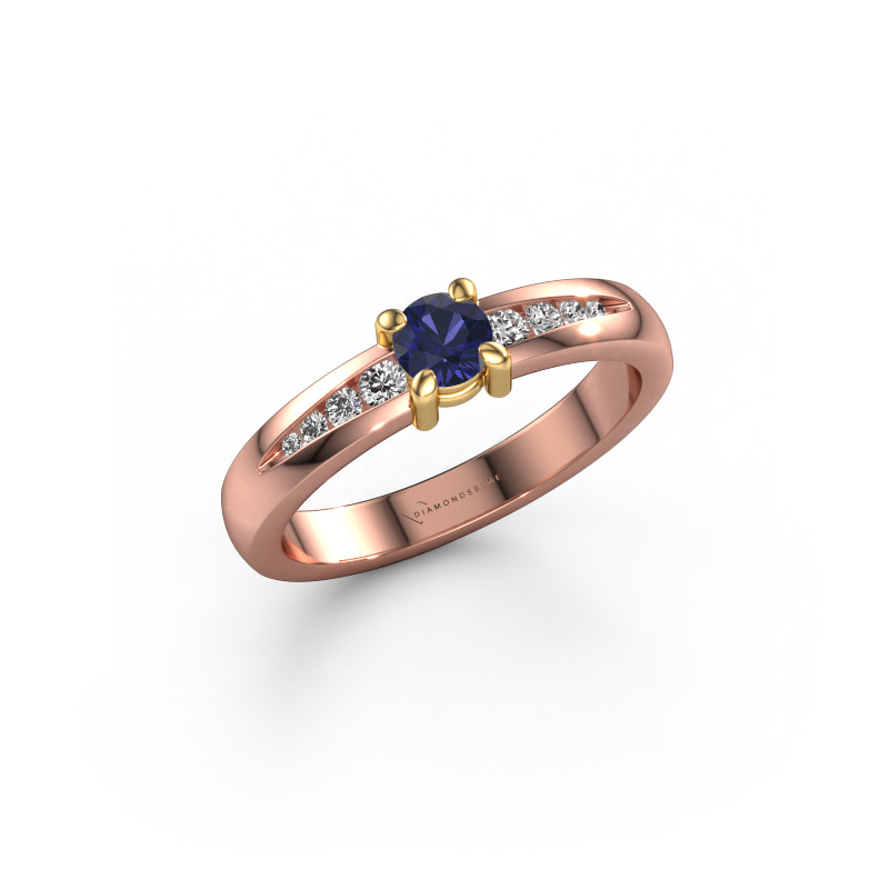Image of Engagement ring Zohra 585 rose gold Sapphire 4 mm