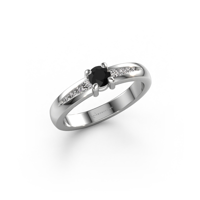 Bild von Verlobungsring Zohra 950 Platin Schwarz Diamant 0.433 crt