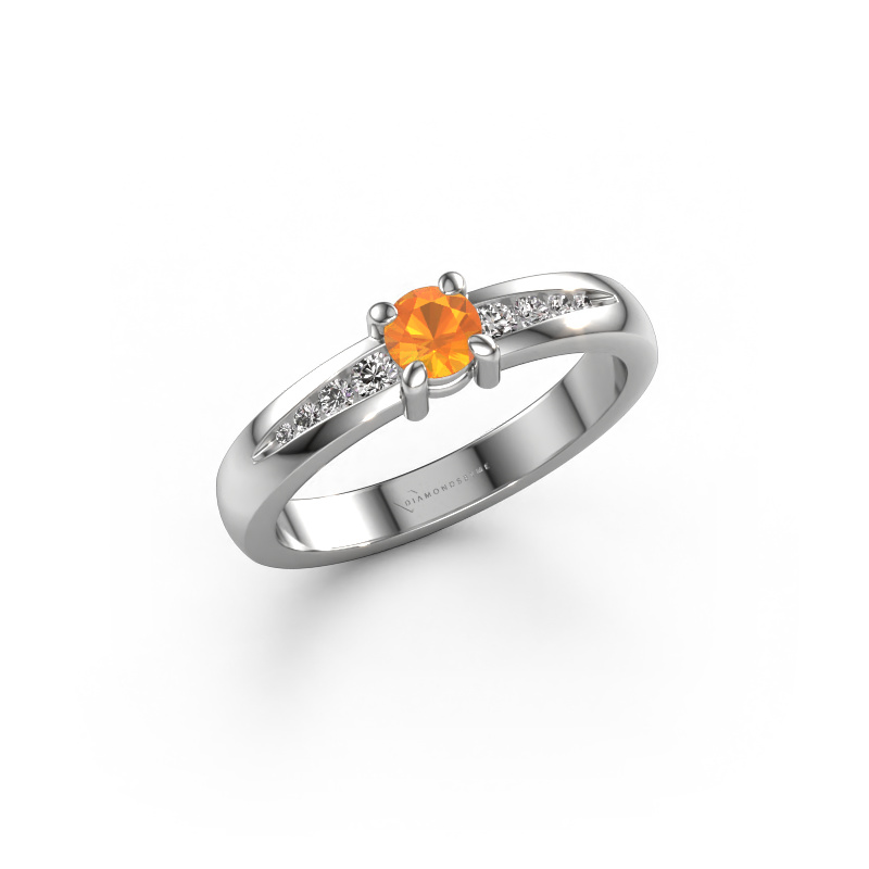 Bild von Verlobungsring Zohra 950 Platin Citrin 4 mm