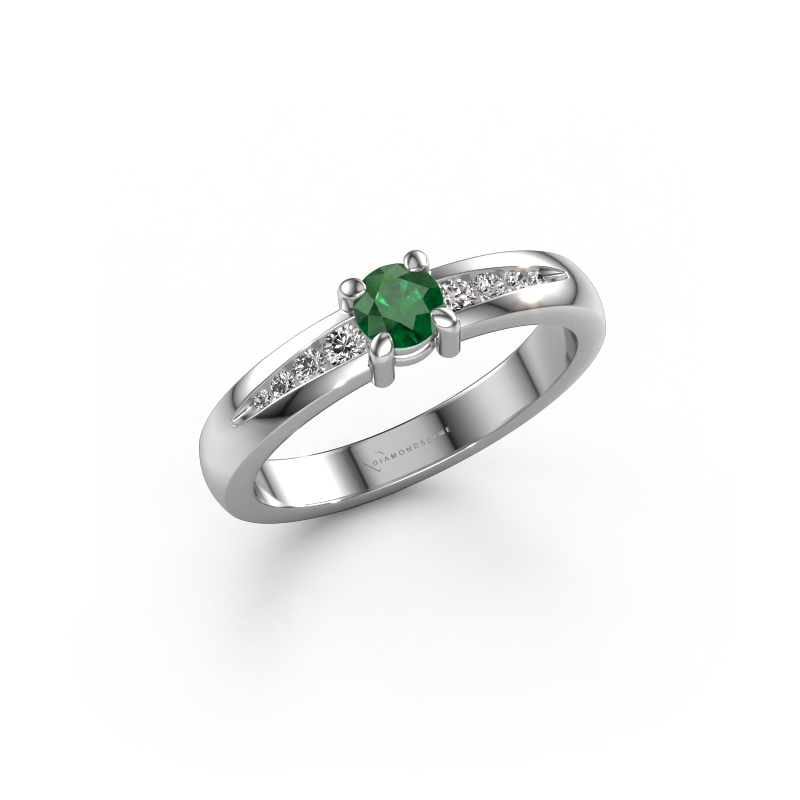 Image of Engagement ring Zohra 950 platinum Emerald 4 mm