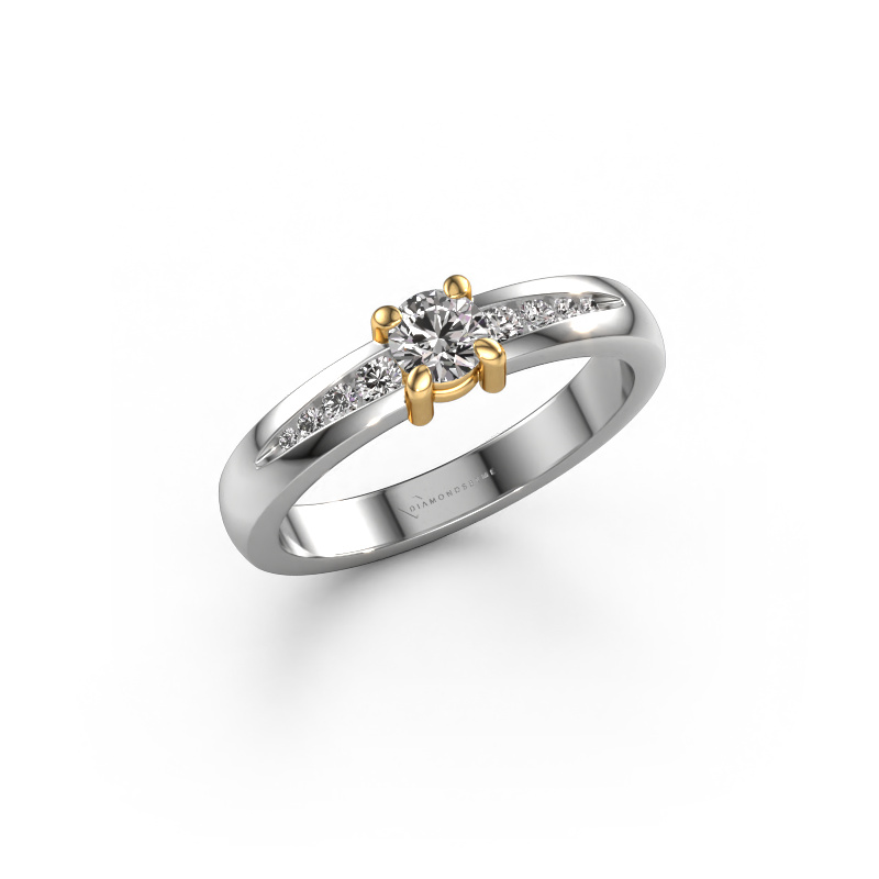 Image of Engagement ring Zohra 585 white gold Lab-grown diamond 0.383 crt