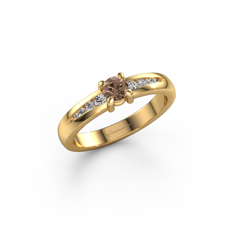 Bild von Verlobungsring Zohra 585 Gold Braun Diamant 0.383 crt