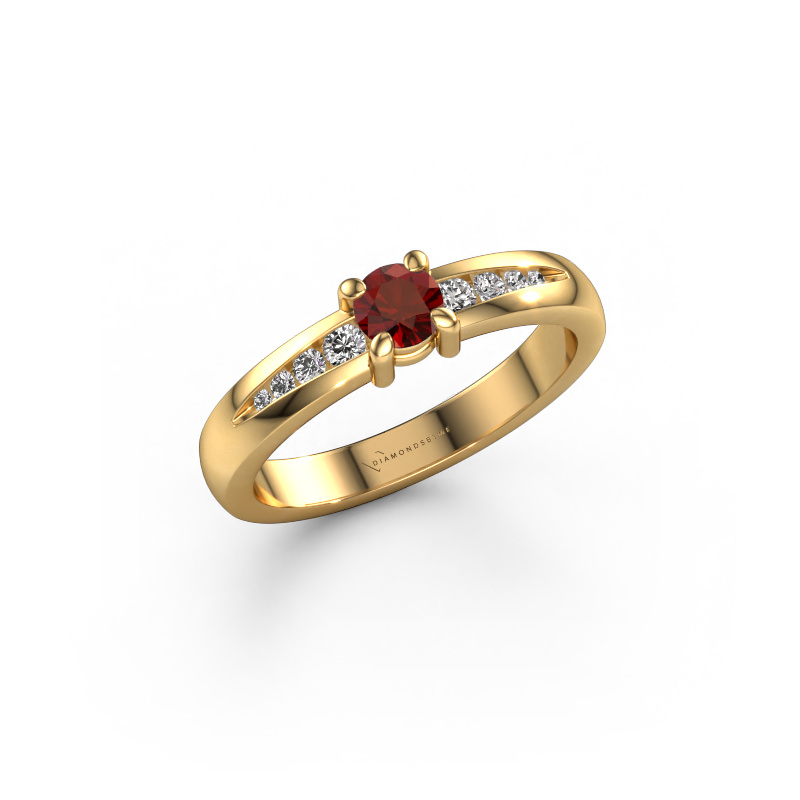 Bild von Verlobungsring Zohra 585 Gold Granat 4 mm