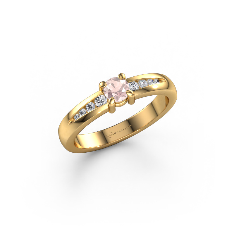 Image of Engagement ring Zohra 585 gold Morganite champagne 4 mm