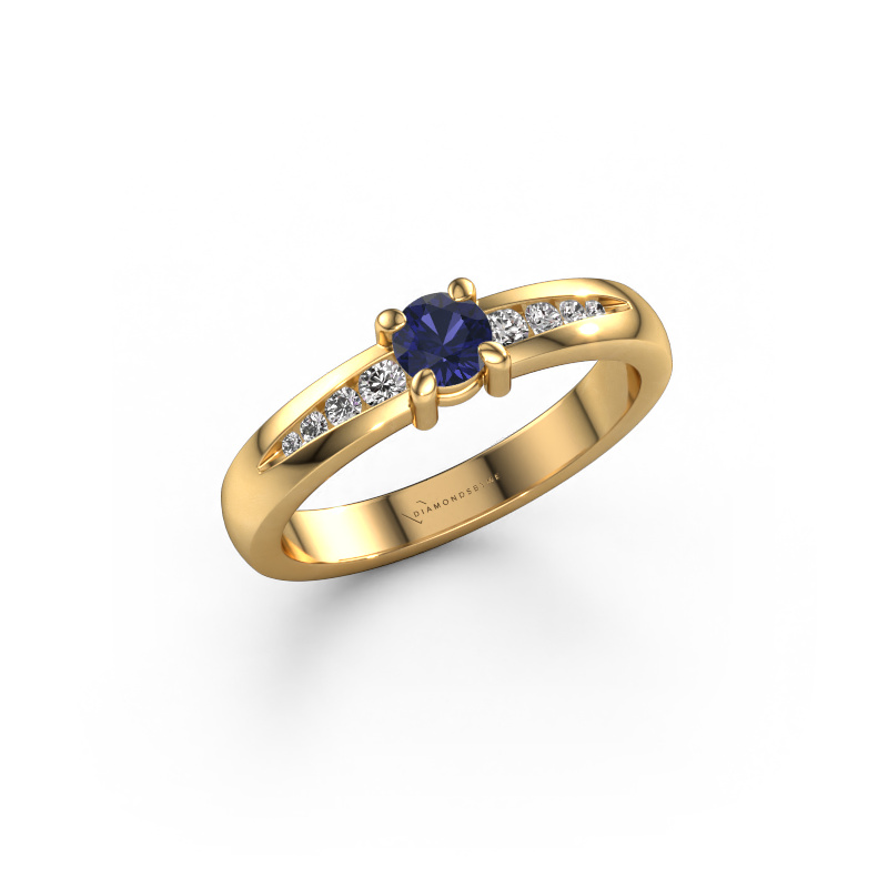 Image of Engagement ring Zohra 585 gold Sapphire 4 mm