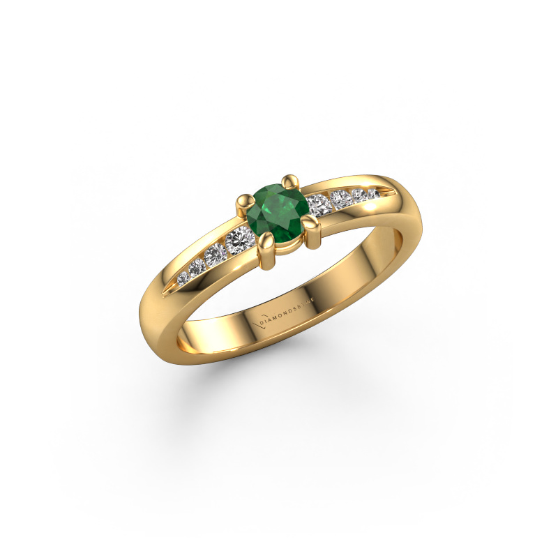 Image of Engagement ring Zohra 585 gold Emerald 4 mm