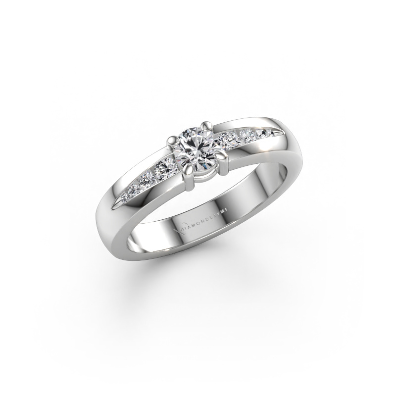 Bild av Förlovningsring Zohra 585 vitt guld Diamant 0.477 crt