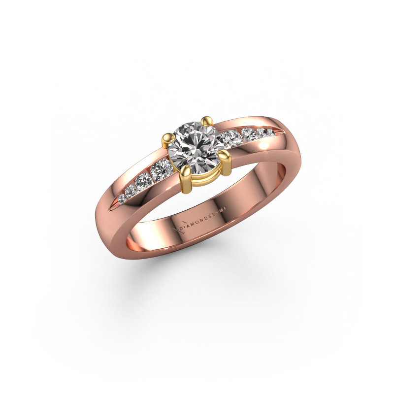 Image of Engagement ring Zohra 585 rose gold Diamond 0.677 crt